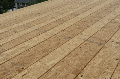 wooden roof sheathing