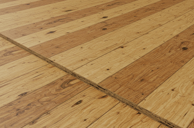 picture shows wooden roof sheathing